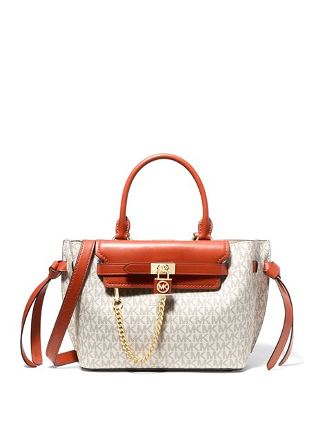 michael kors hamilton vanilla logo|Hamilton Legacy Small Logo Belted Satchel .